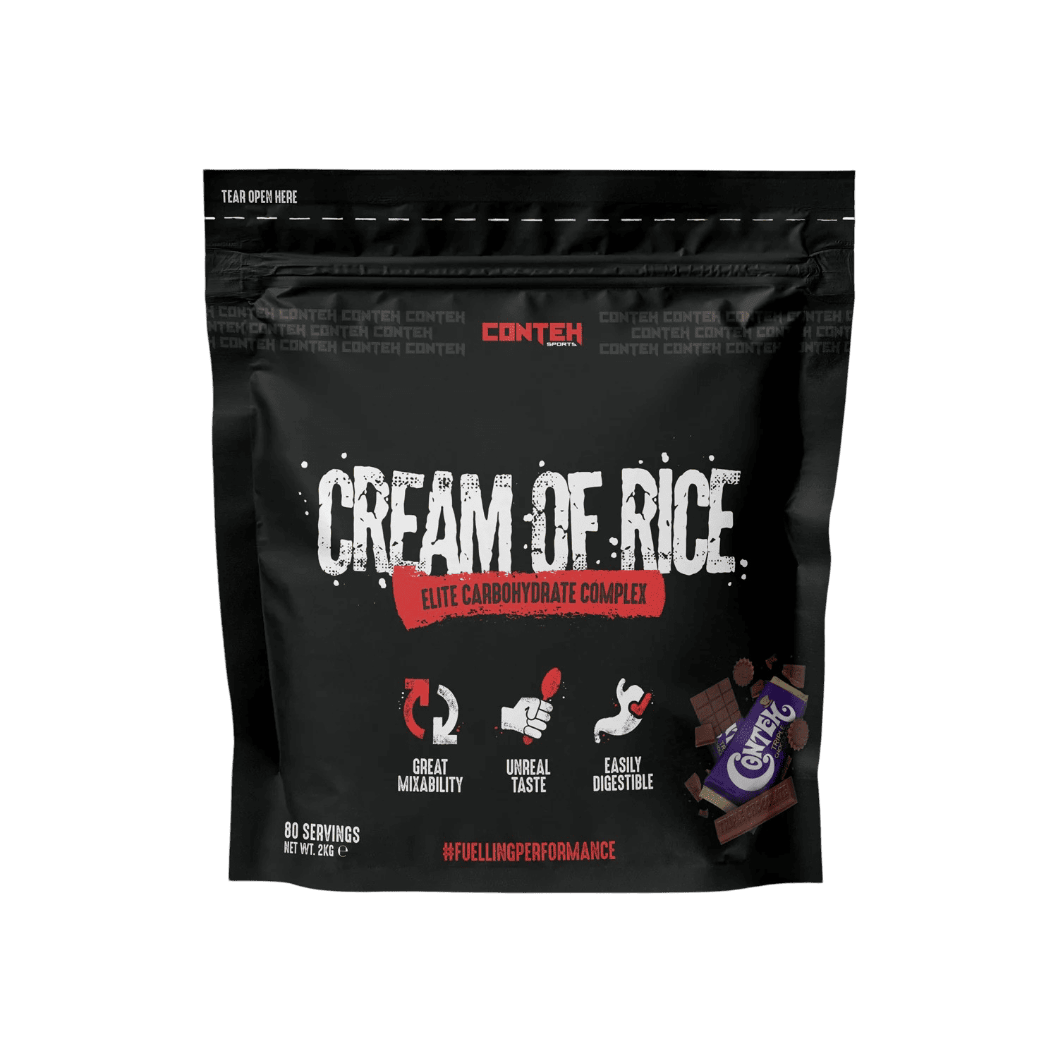 Conteh Sports Cream of Rice 2kg Triple Chocolate