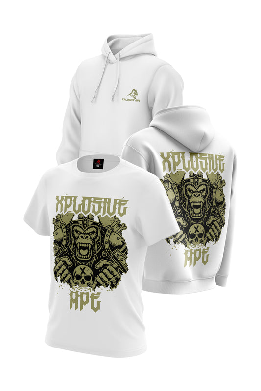 XAPE Captive Hoodie & Tee Combo - White