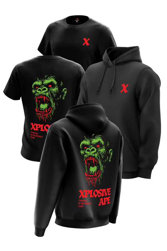 XAPE Zombie Ape Hoodie & Tee - Black