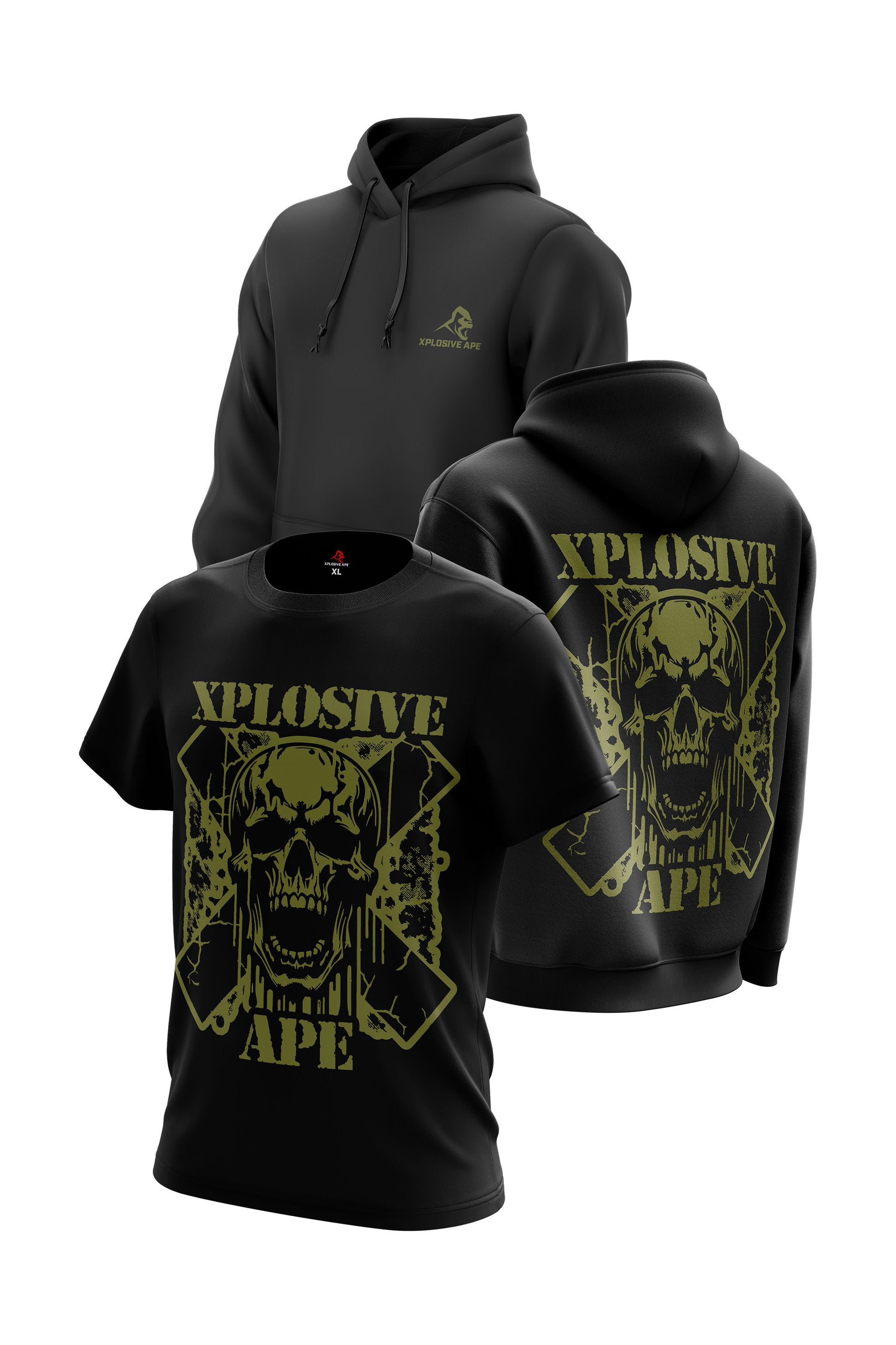 XAPE Commander Hoodie & Tee Combo - Black