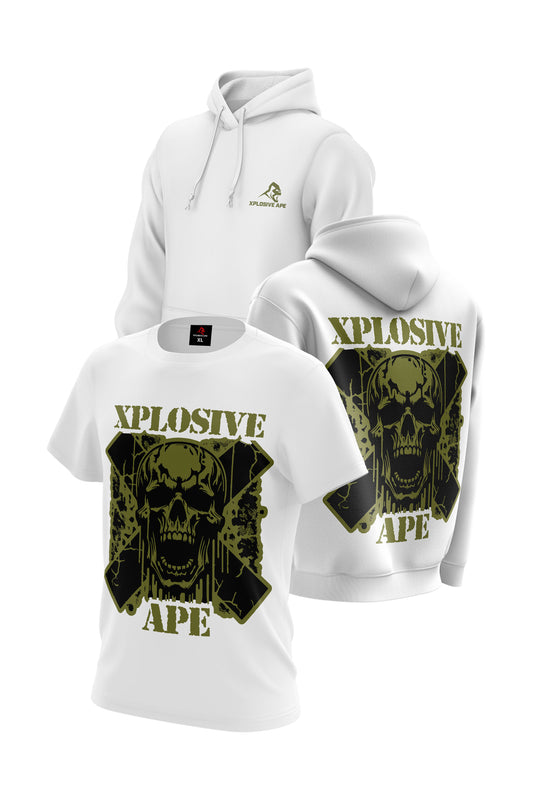 XAPE Commander Hoodie & Tee Combo - White