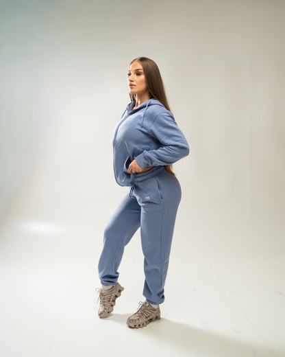 XAPE Core Logo Zip Hoodie - Slate Blue