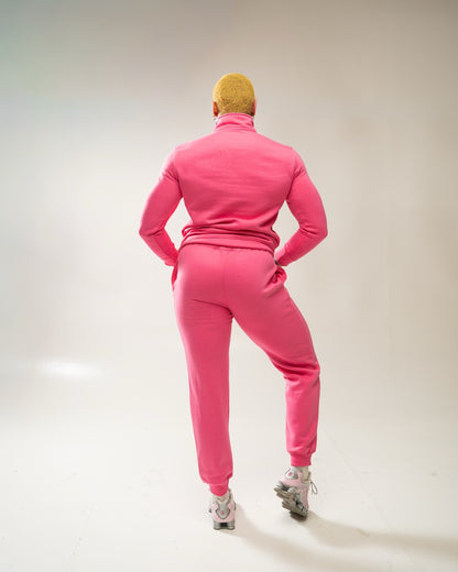 XAPE Core Logo Quarter Zip - Dusty Pink