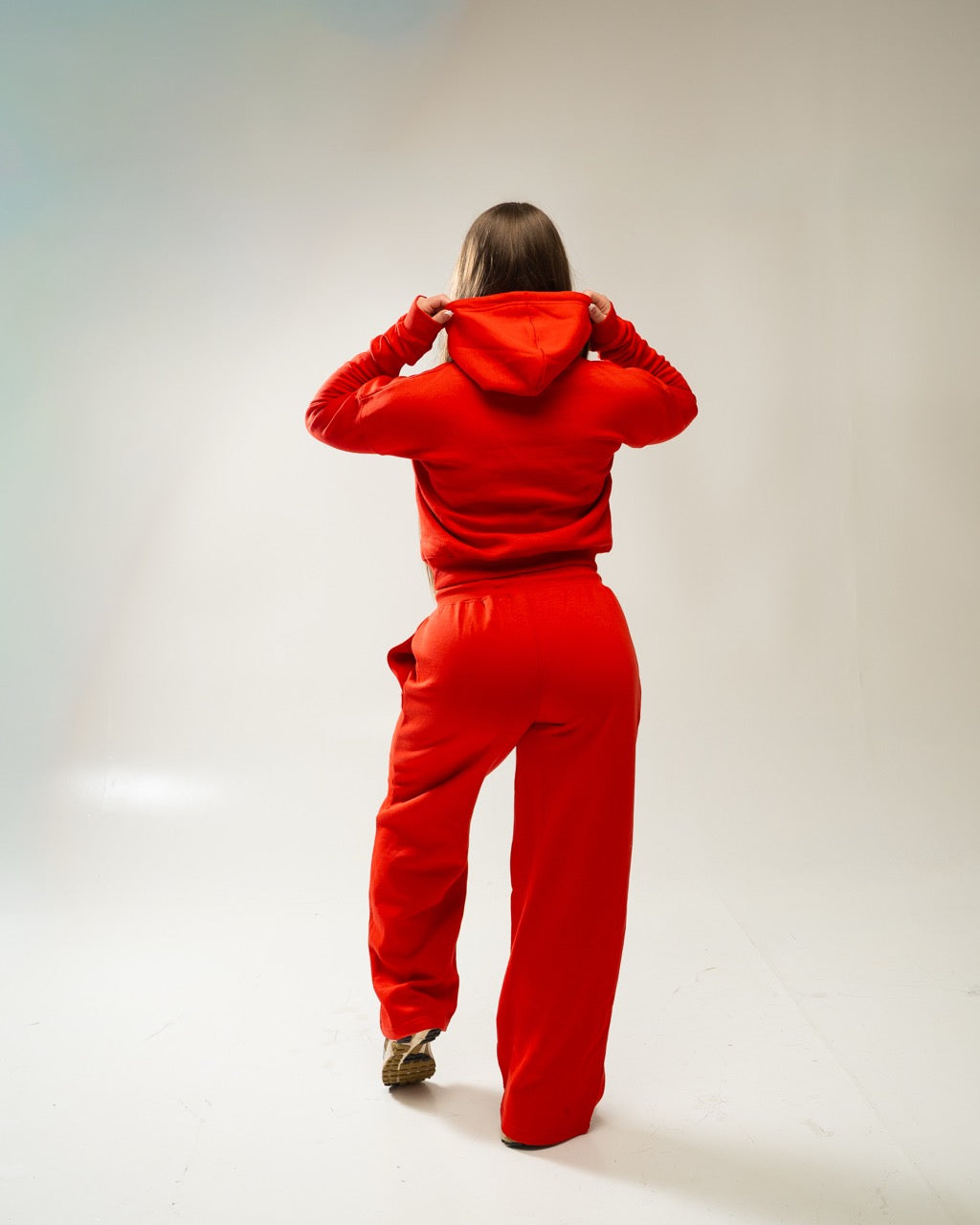 XAPE Core Logo Flared Joggers - Red