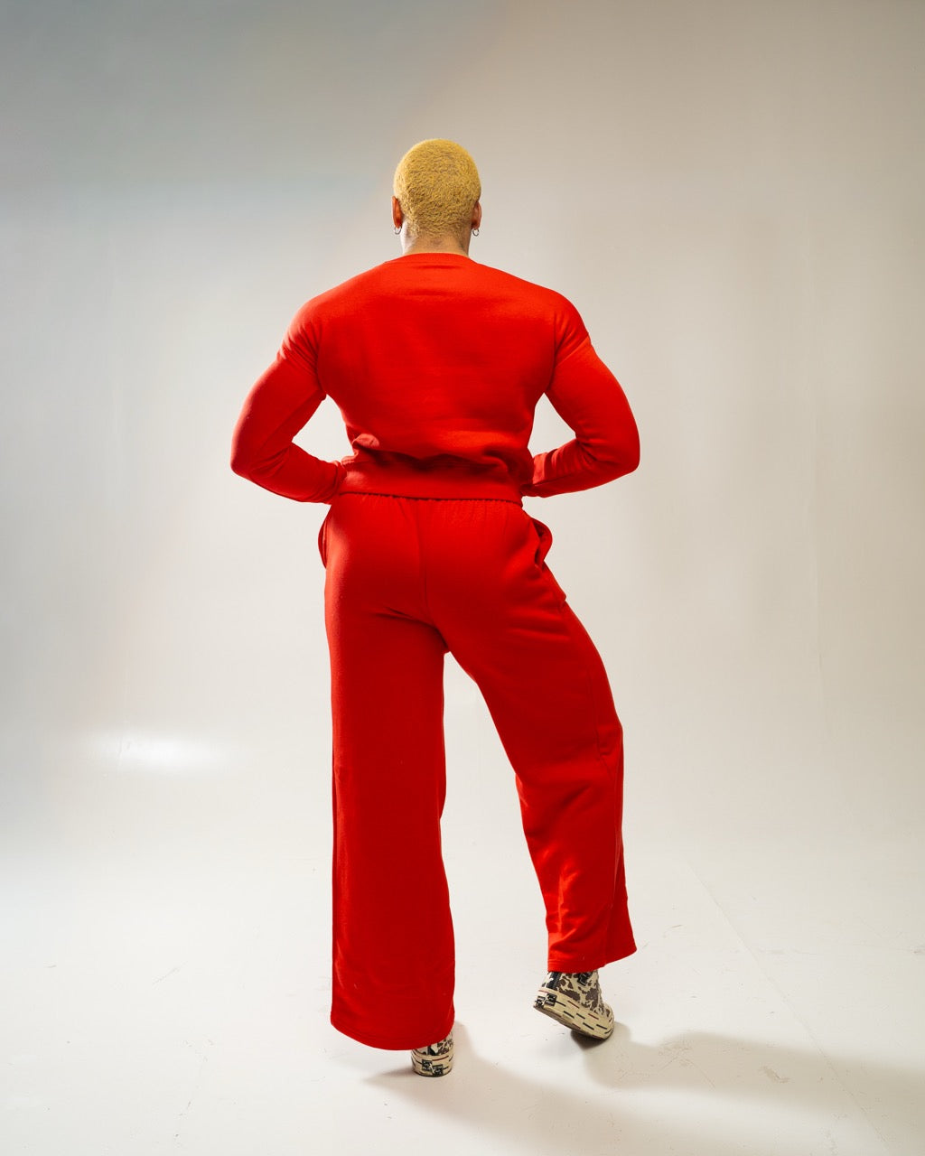 XAPE Core Logo Wide Leg Joggers - Red