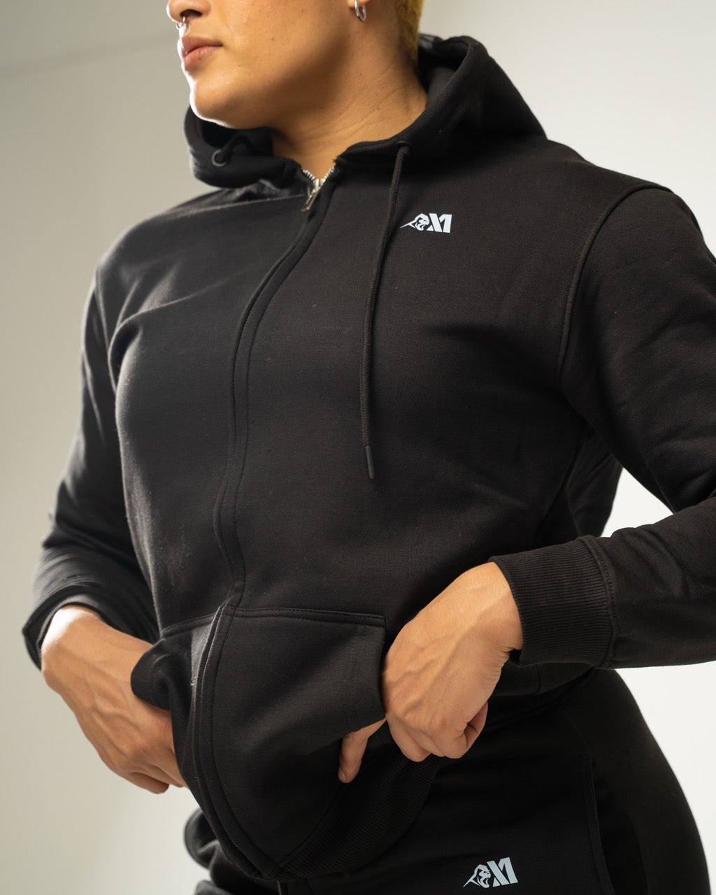 XAPE Core Logo Zip Hoodie - Black