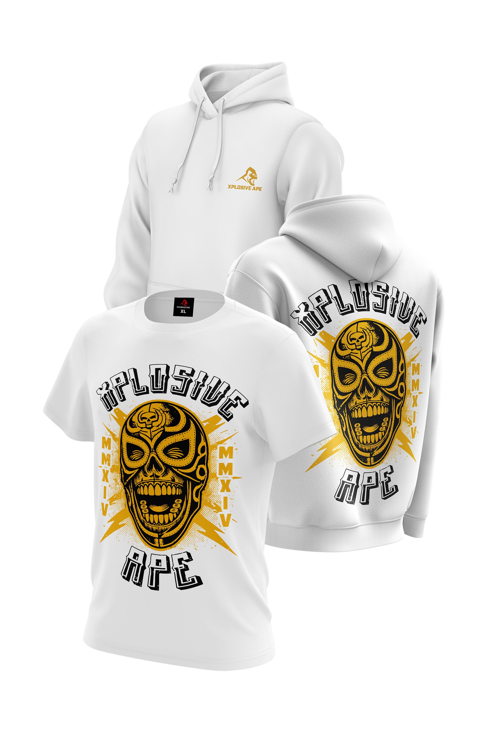 XAPE Day Of The Dead Hoodie & Tee Combo - White