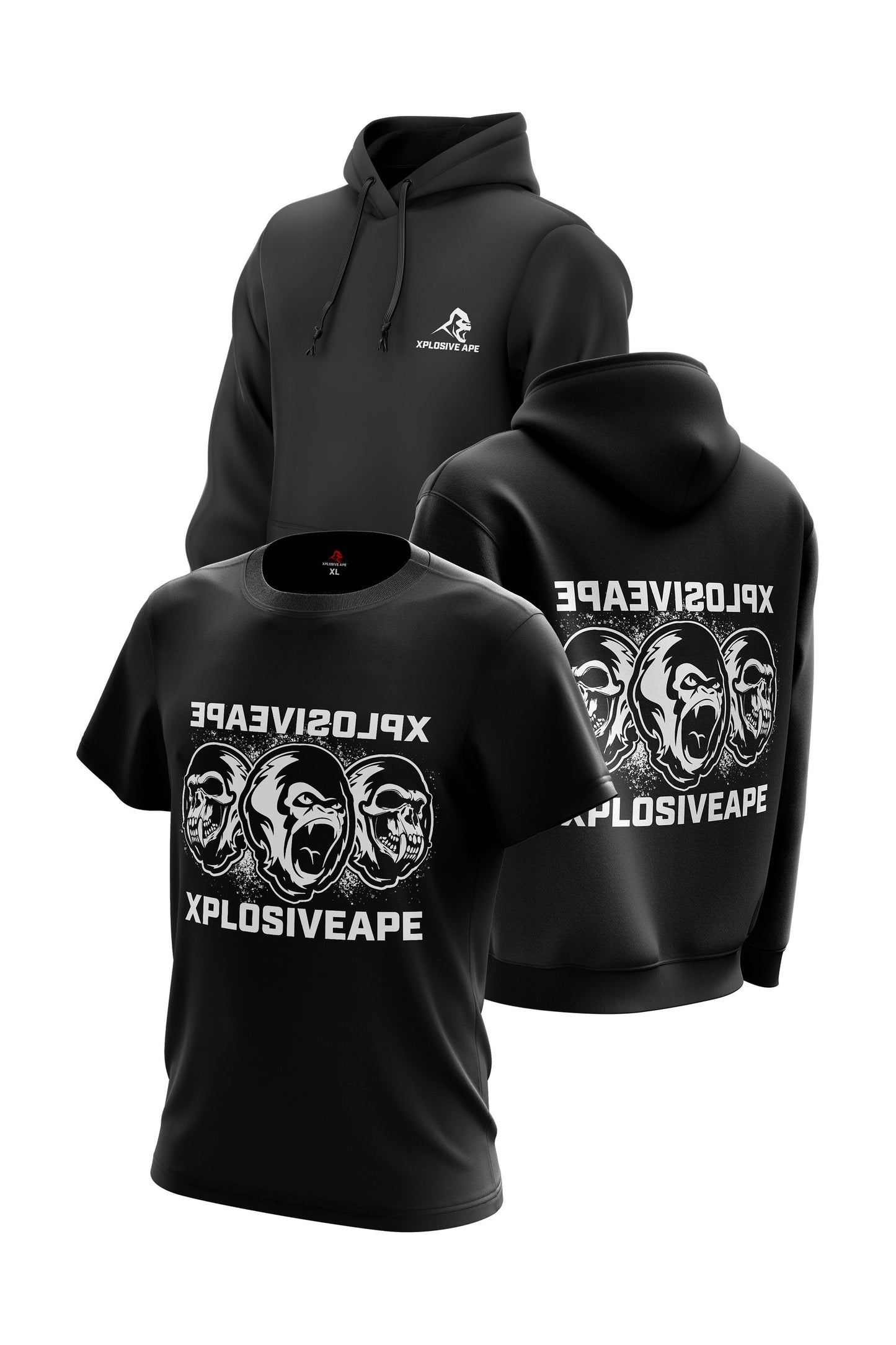 XAPE De-Evolve Hoodie & Tee Combo - Black