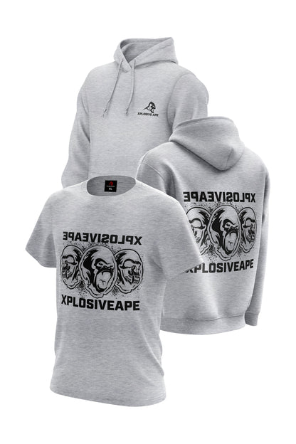 XAPE De-Evolve Hoodie & Tee Combo - Sports Grey