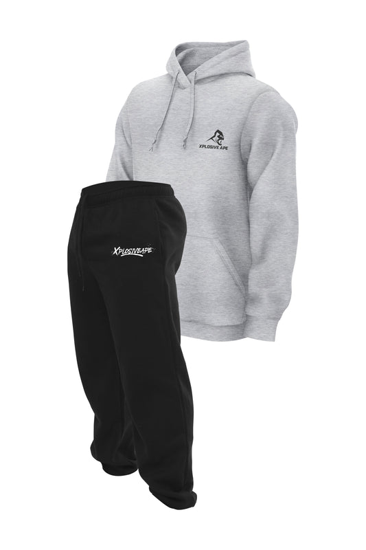 XAPE Desolate Joggers & Essential Hoodie Combo - Black/Sports Grey