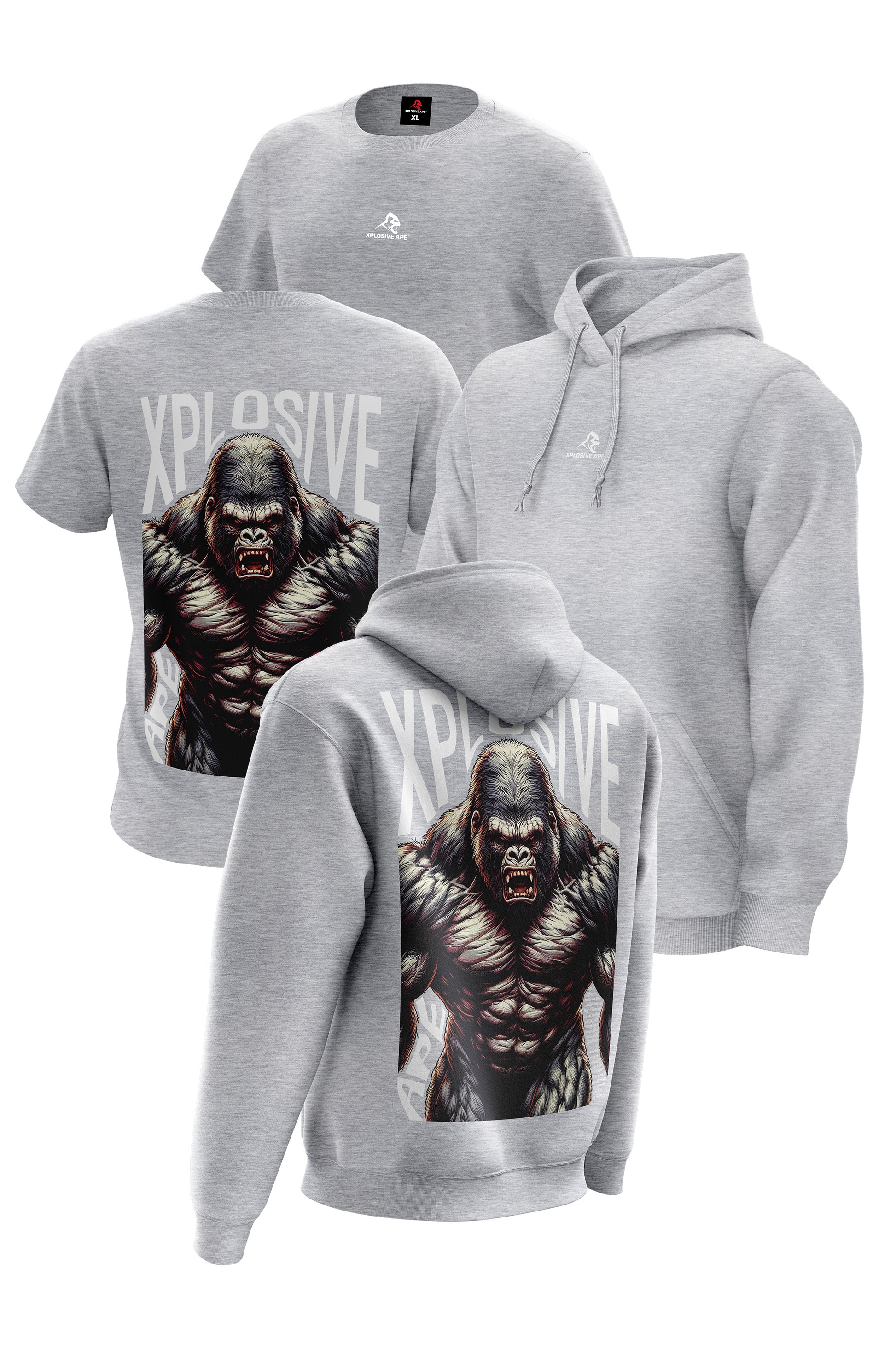 XAPE Dominance Hoodie & Tee - Grey