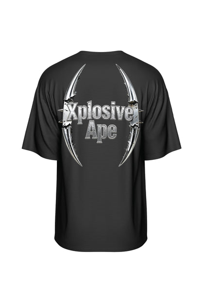 XAPE Double Fang Oversized Tee - Black