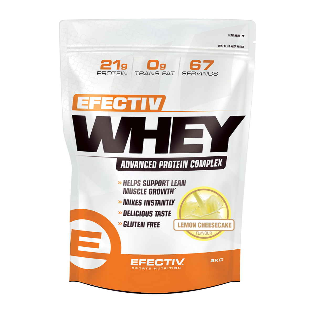 Efectiv Nutrition Whey Protein 2kg Lemon Cheesecake