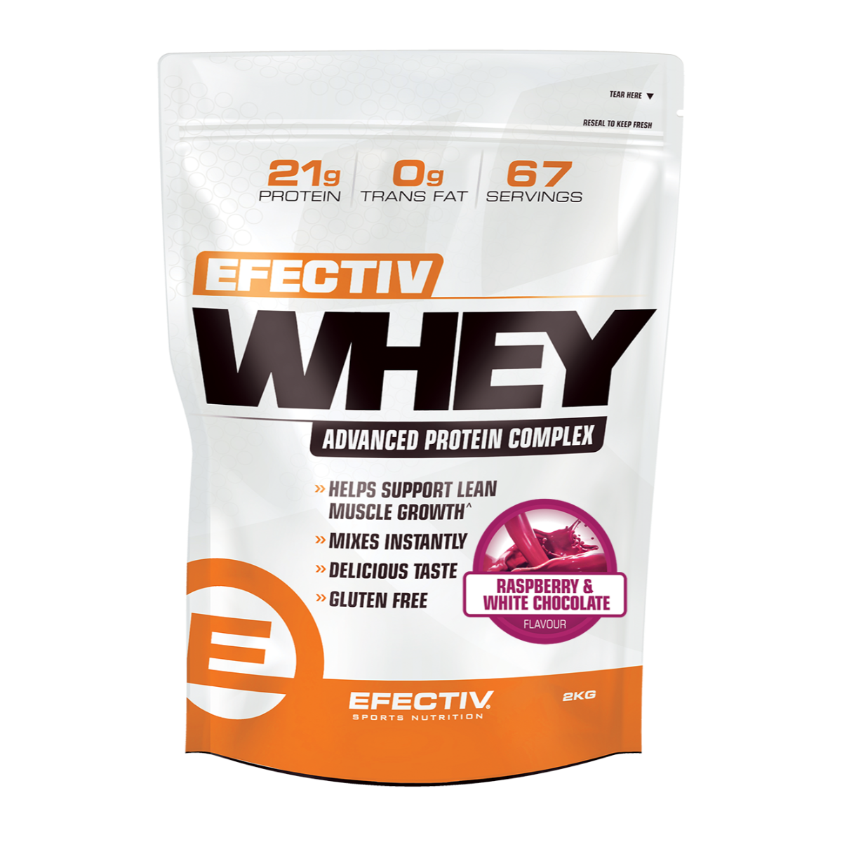 Efectiv Nutrition Whey Protein 2kg Raspberry & White Chocolate