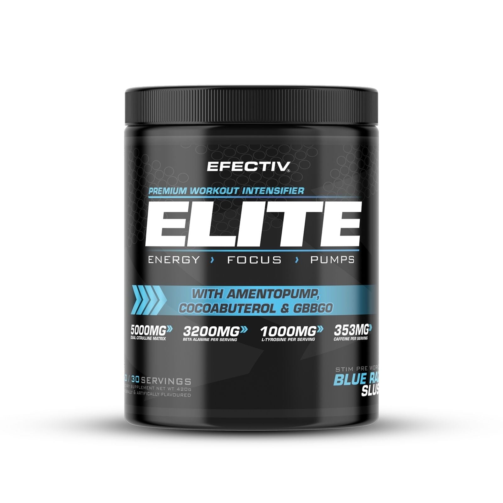 Efectiv Nutrition ELITE Pre Workout 420g Blue Razz