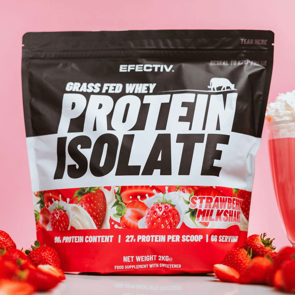 Efectiv Nutrition Grass Fed Whey Protein Isolate 2000g Strawberry Milkshake