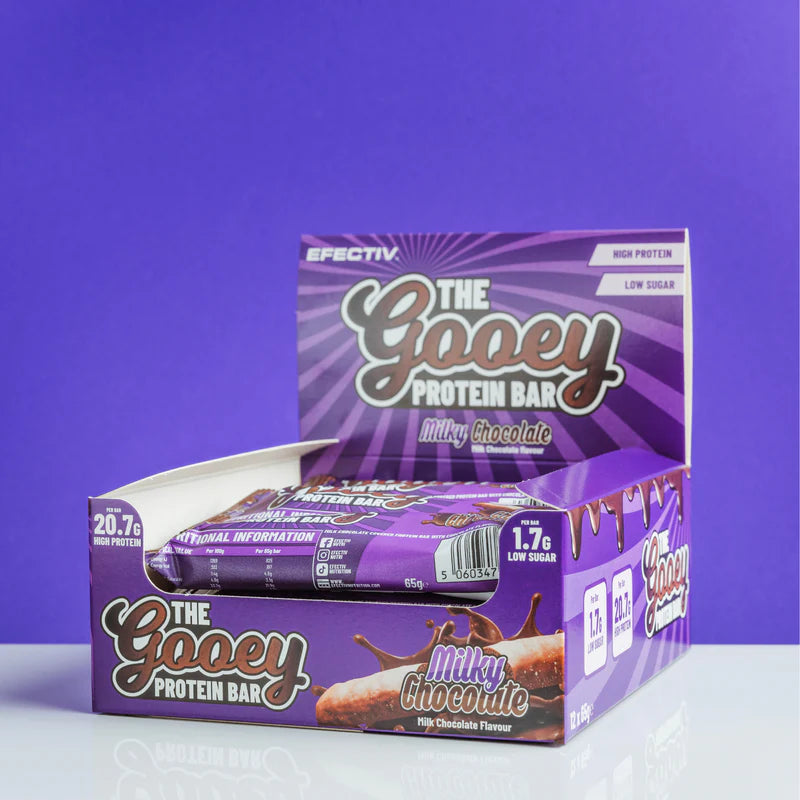 Efectiv Nutrition The Gooey Protein Bar 12x65g Milky Chocolate