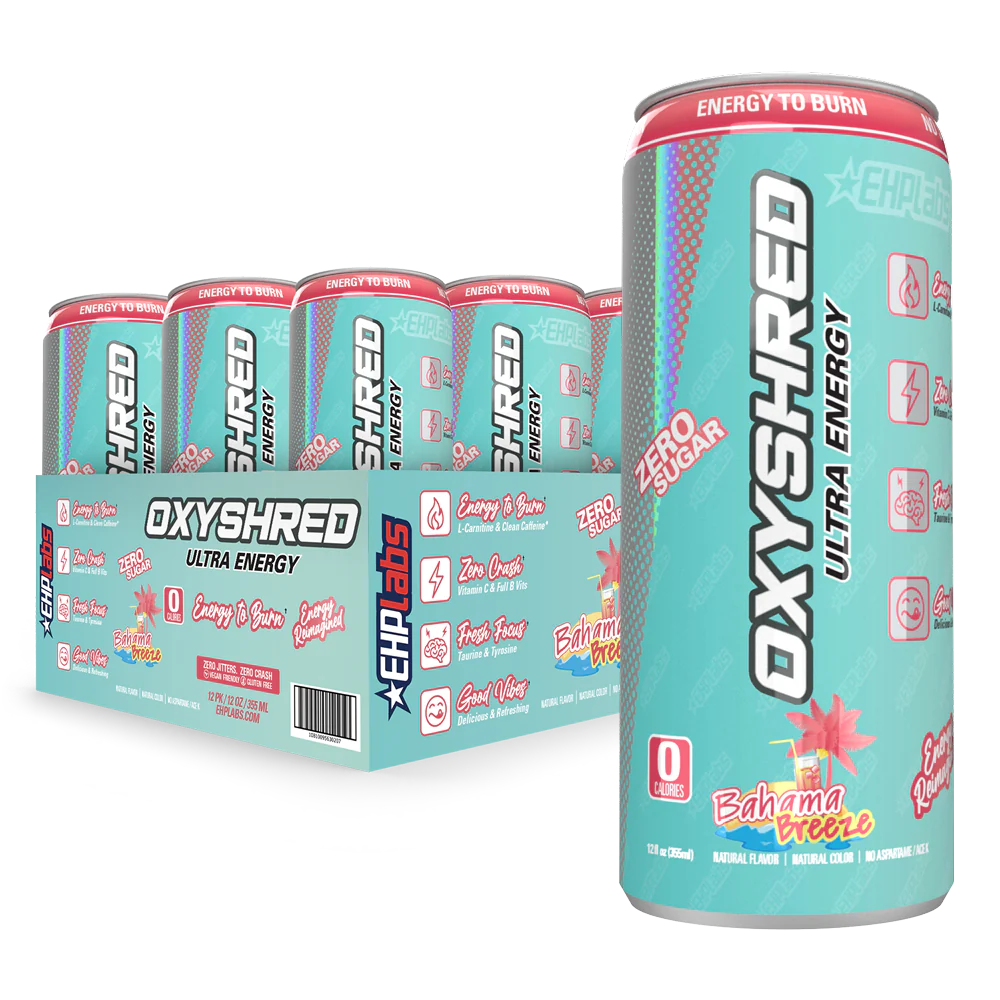 EHP Labs OxyShred Ultra Energy Drink RTD 12x355ml Bahama Breeze