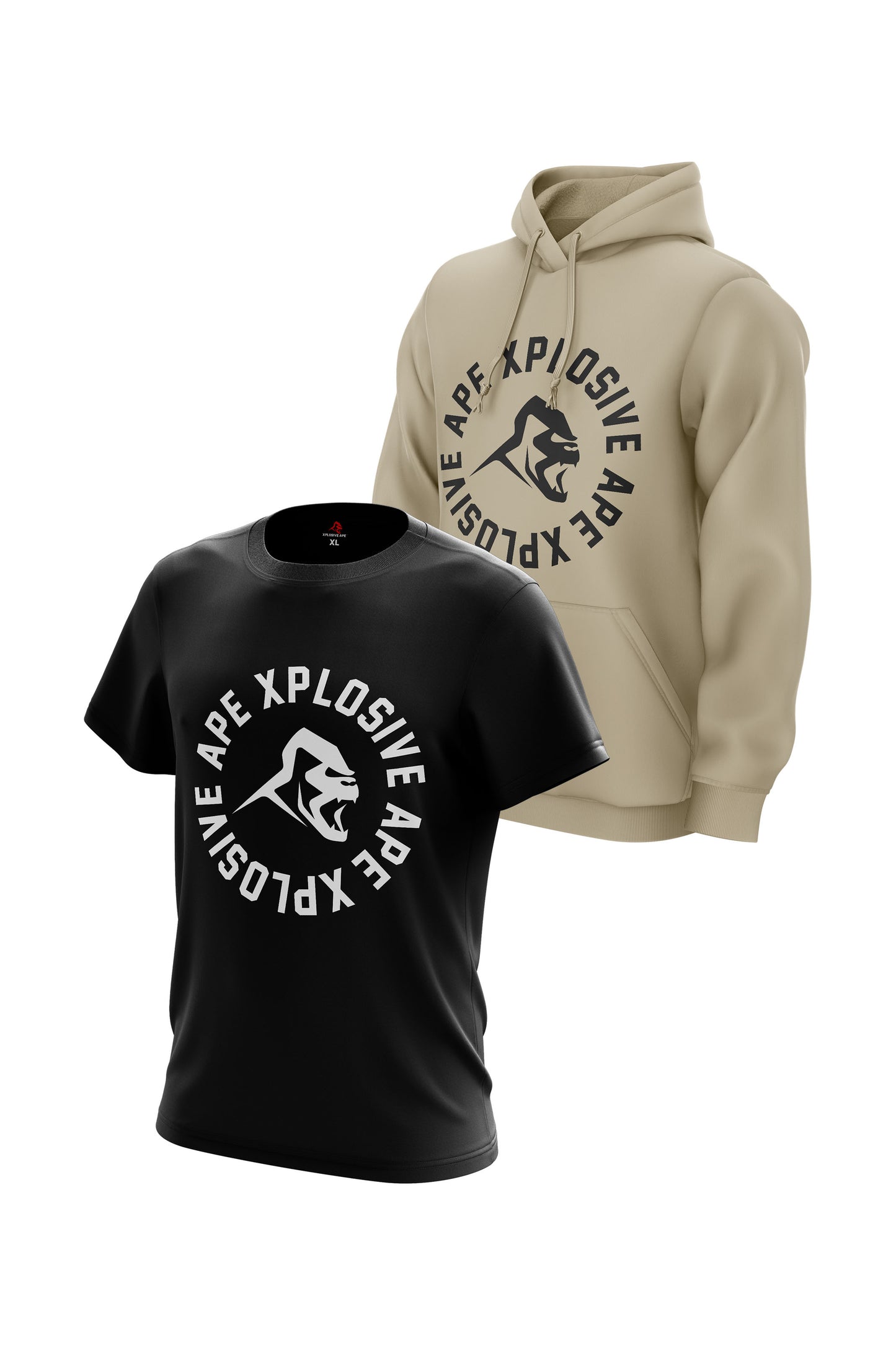 XAPE Expel Hoodie & Tee Combo - Sand/Black