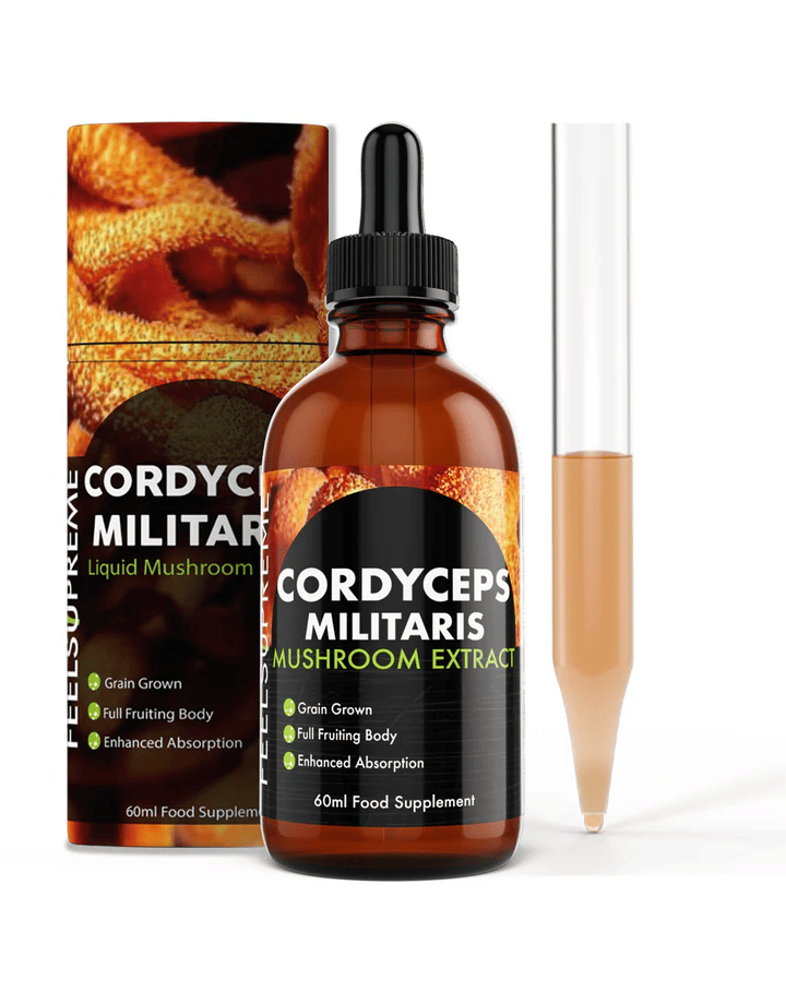 Feel Supreme Cordyceps Militaris Liquid | High Strength Tincture for Stamina 60ml