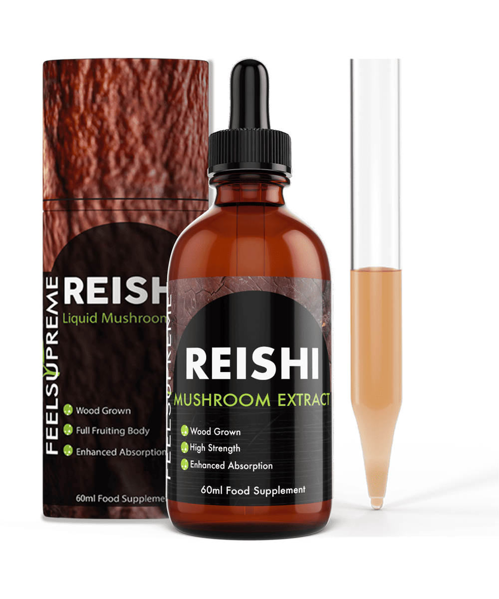 Feel Supreme Reishi Mushroom Liquid | High Strength Tincture for Wellbeing 60ml