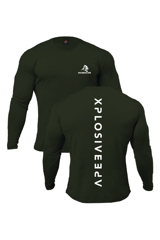 XAPE Futuristic V2 Long Sleeve Tee - Forest Green