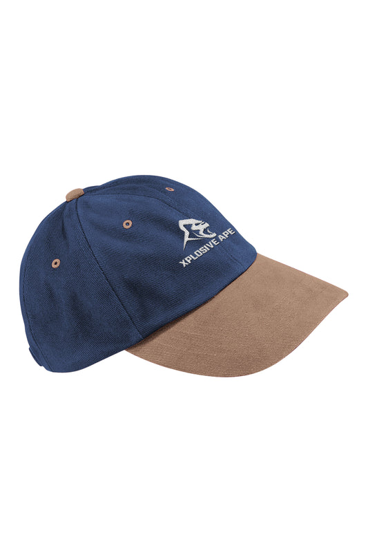 XAPE Heavy Brushed Cotton Cap - French Navy / Taupe