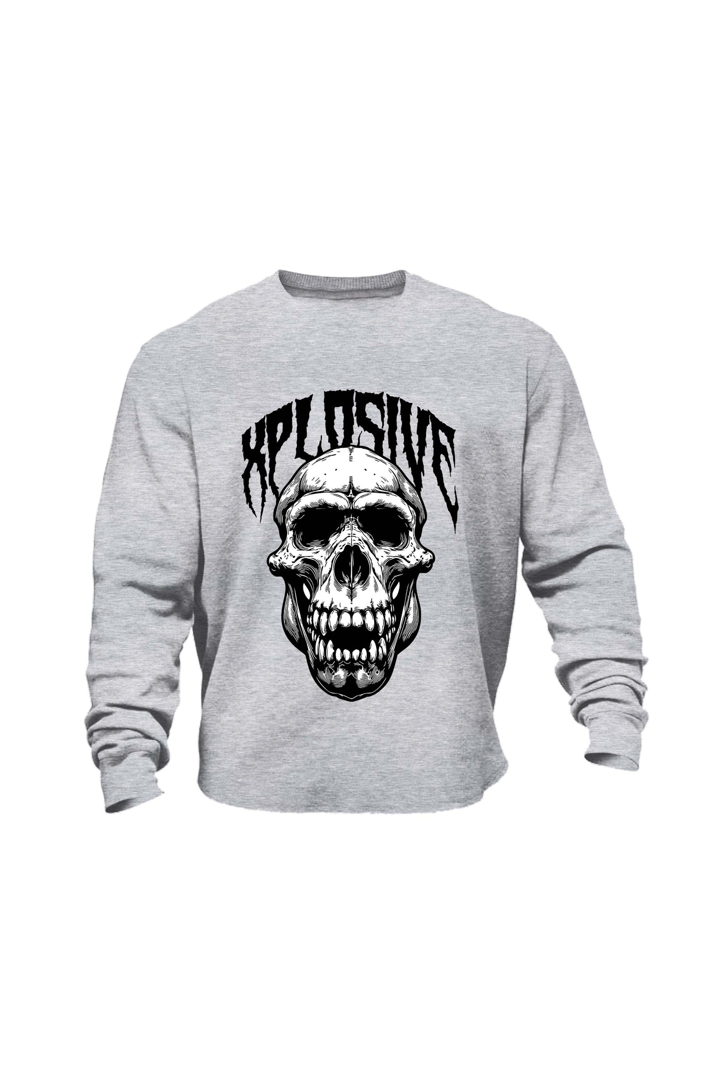 XAPE Skull V1 Sweatshirt - Grey Marl