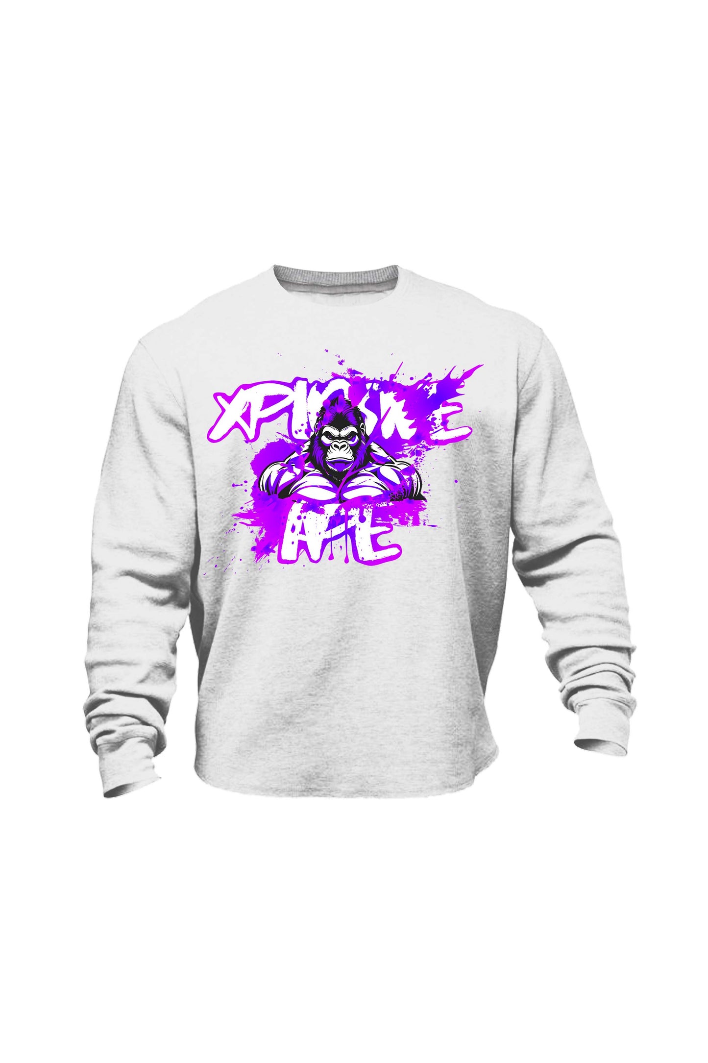 XAPE Splatter Graffiti V1 Sweatshirt - White