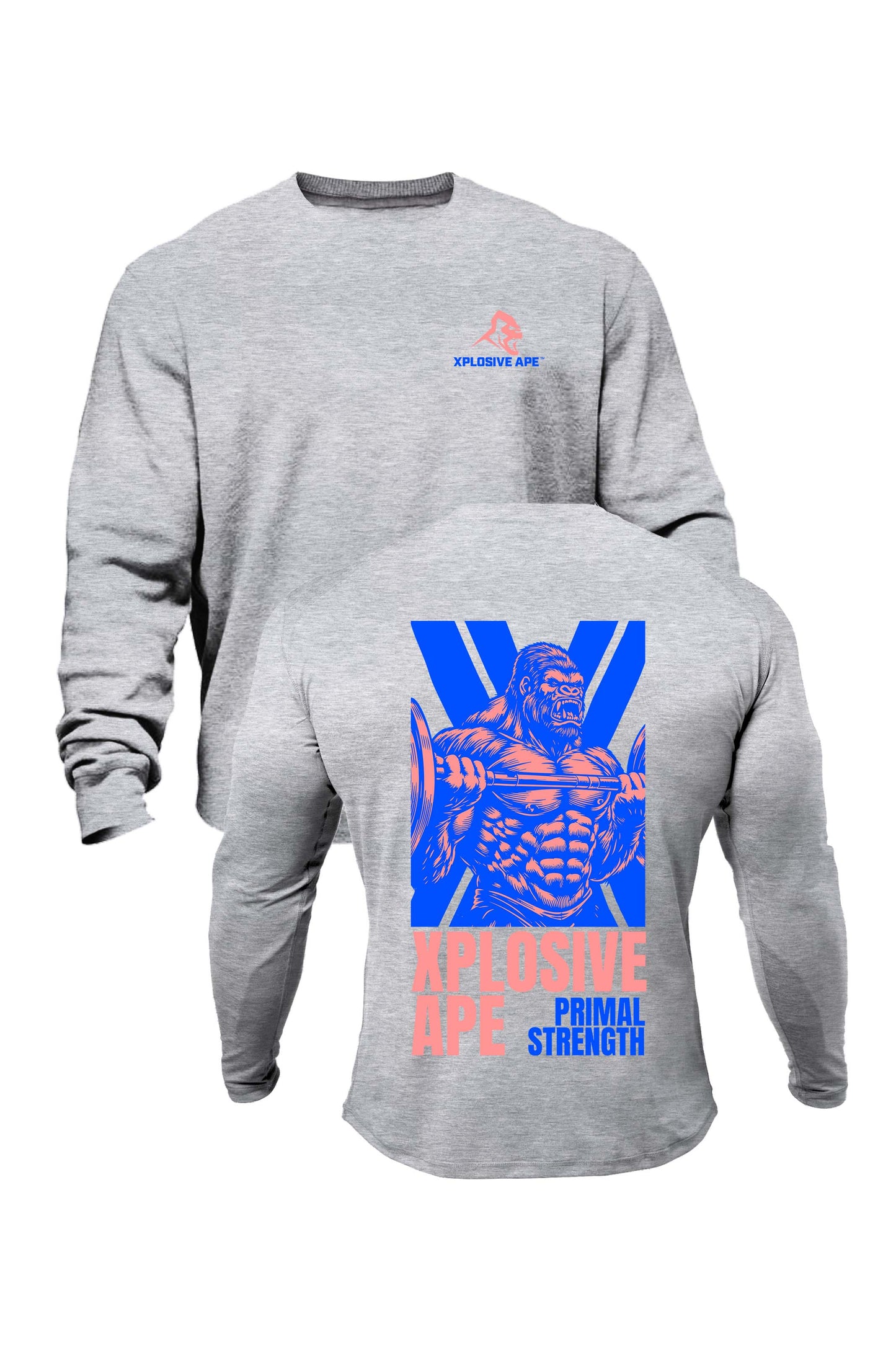 XAPE Primal Strength V1 Sweatshirt - Grey Marl