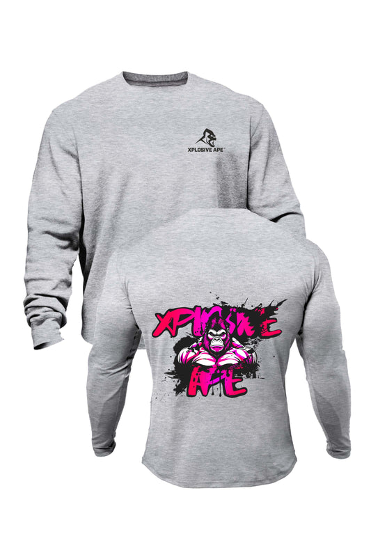 XAPE Splatter Graffiti V3 Sweatshirt - Grey Marl