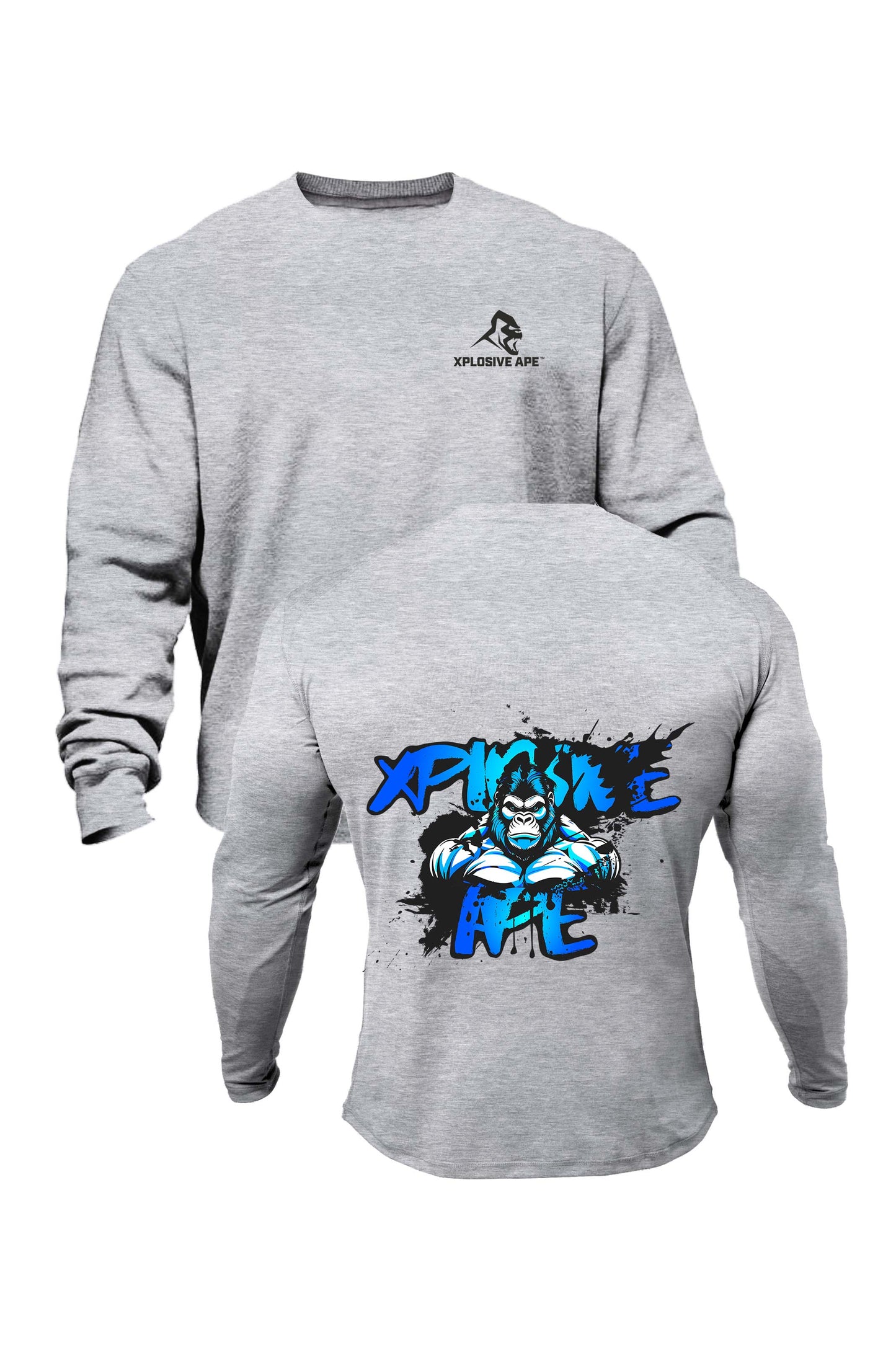 XAPE Splatter Graffiti V4 Sweatshirt - Grey Marl