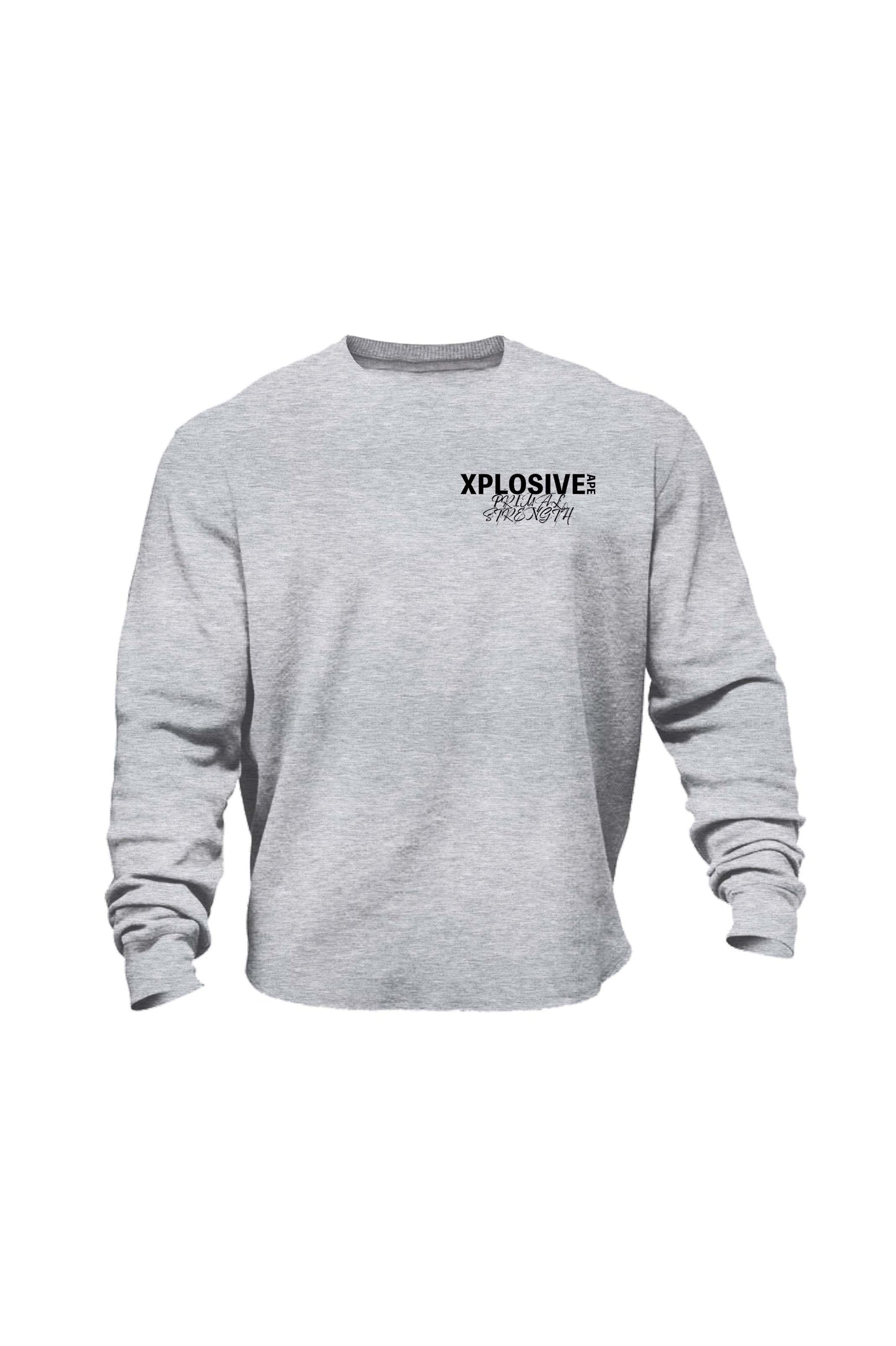 XAPE Primal Strength Grafiti V2 Sweatshirt - Grey Marl