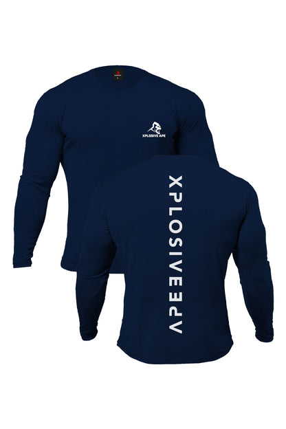 XAPE Futuristic Long Sleeve Tee - Navy