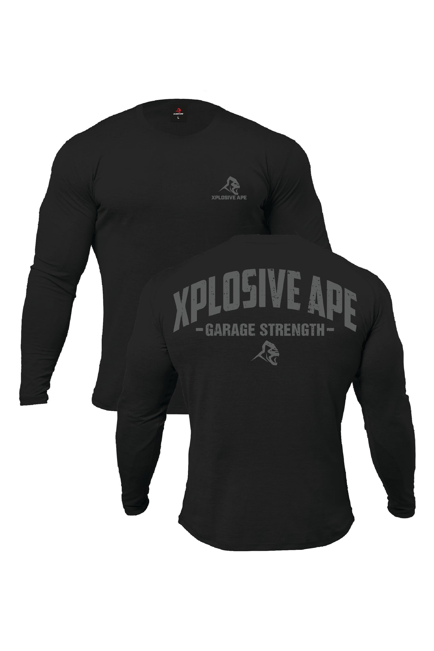 XAPE Garage Strength V2 Long Sleeve Tee - Black