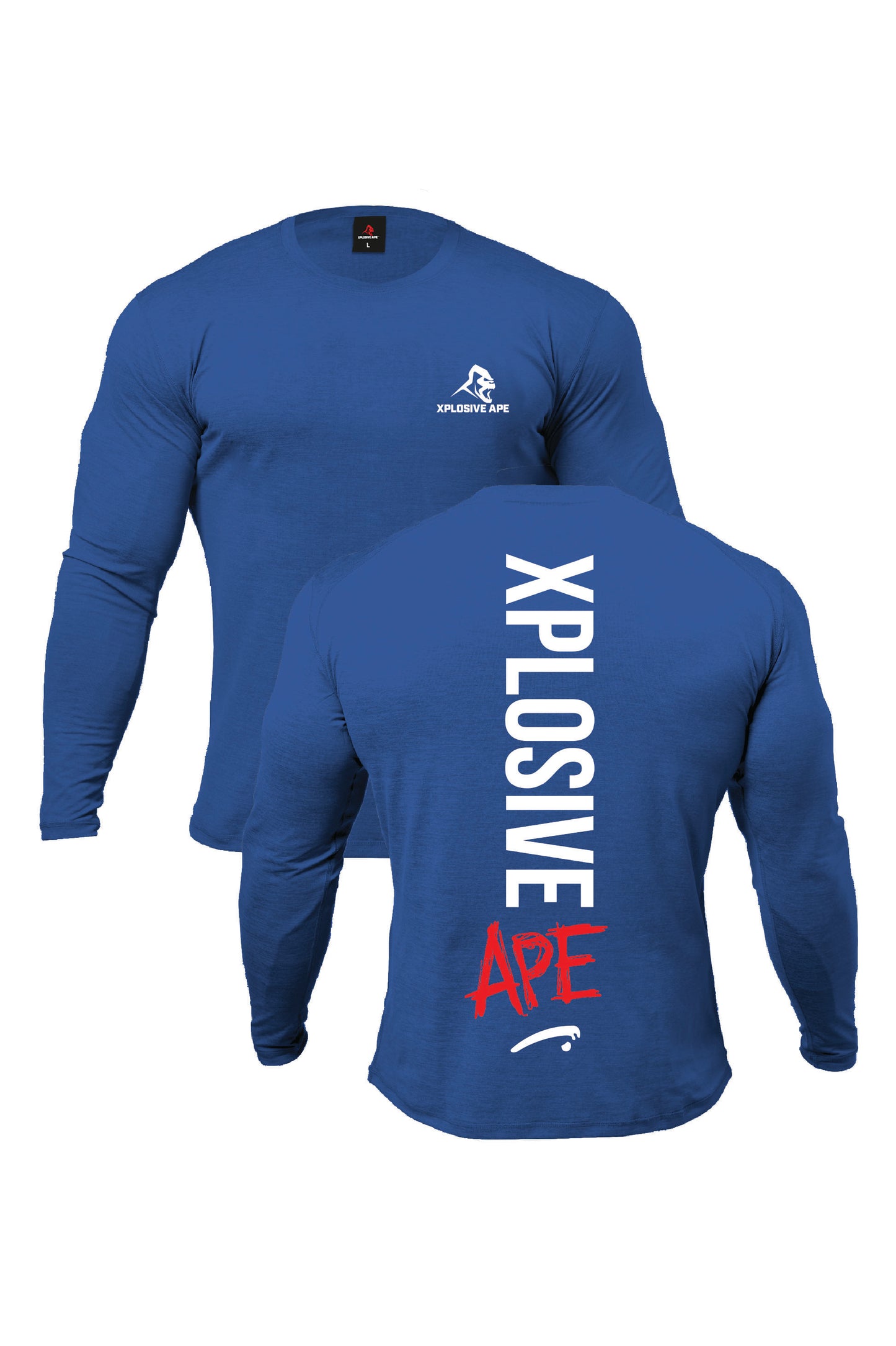 XAPE Graffiti V2 Long Sleeve Tee - Royal Blue