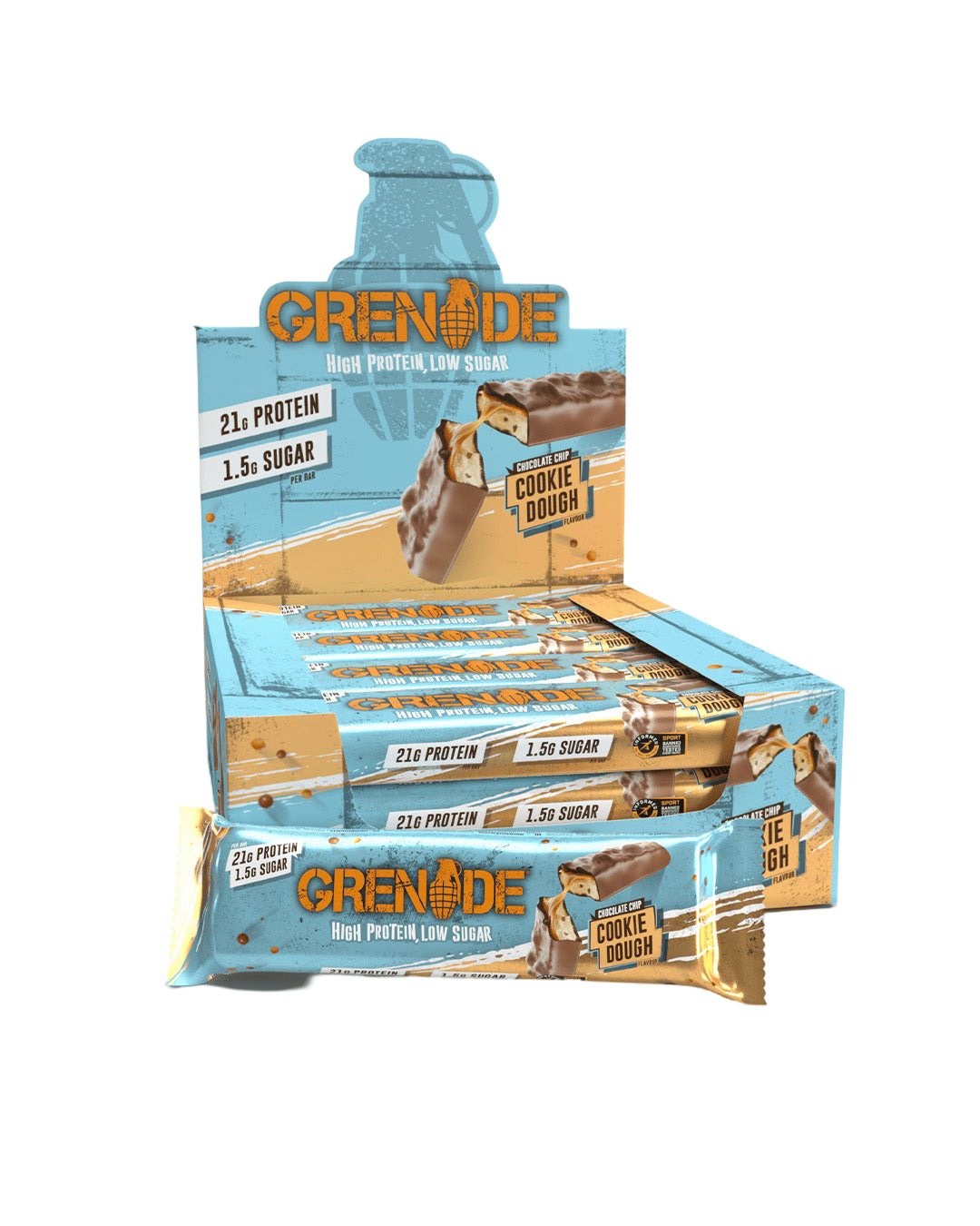 Grenade Protein Bar 12x60g Chocolate Chip Cookie Dough