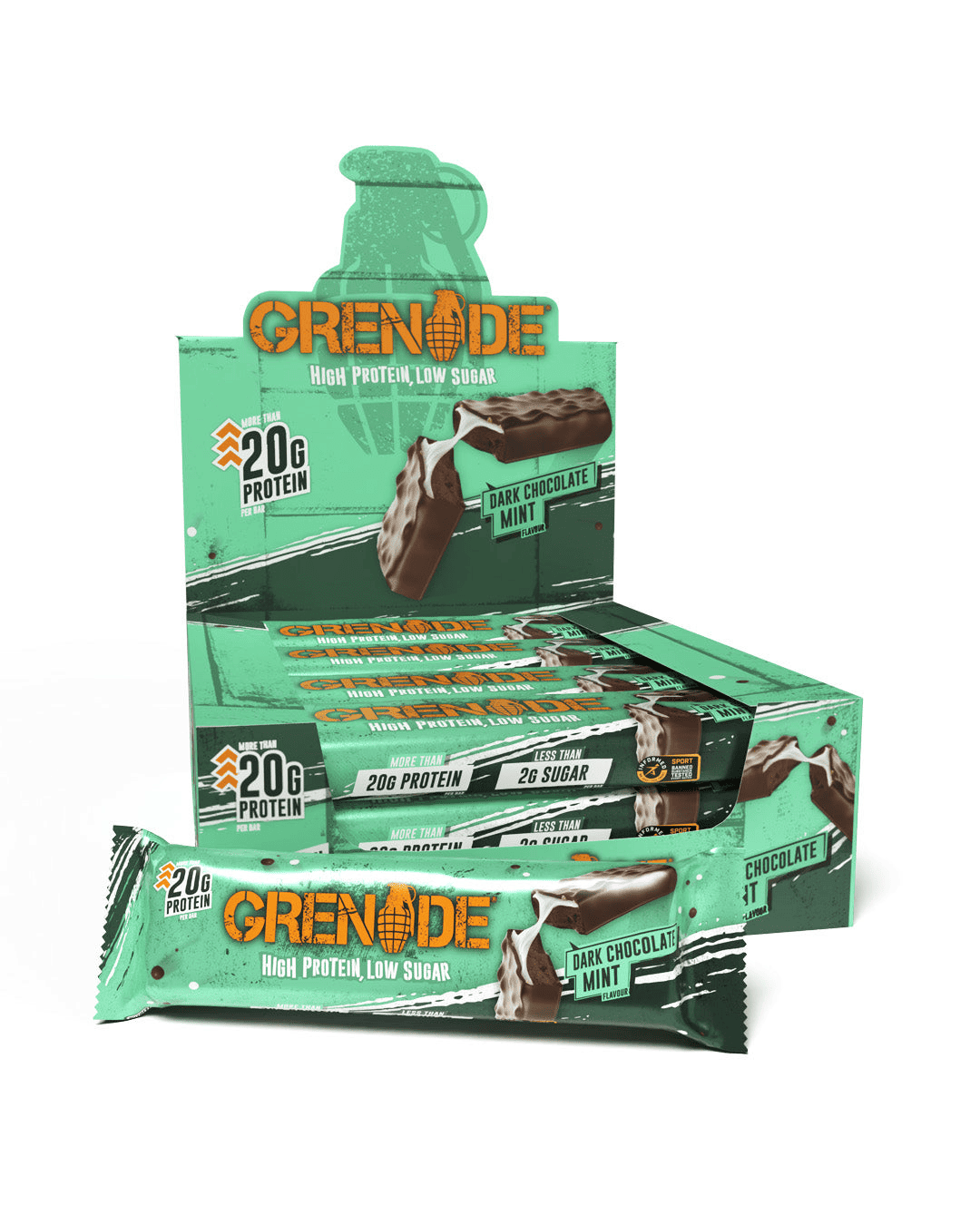 Grenade Protein Bar 12x60g Dark Choc Mint