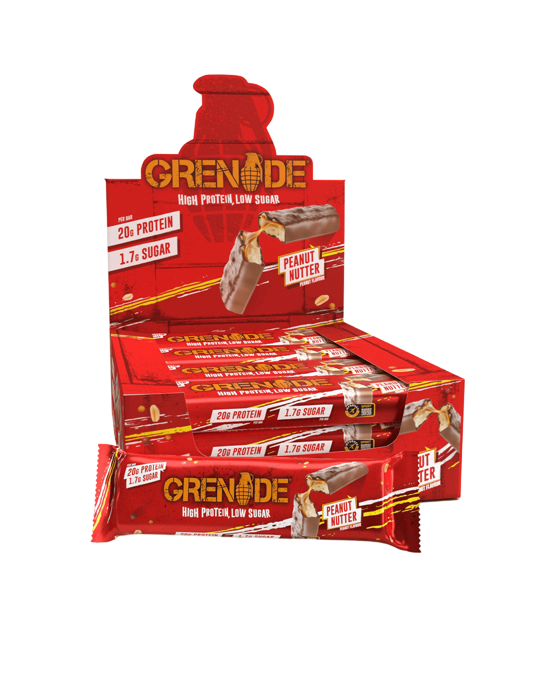 Grenade Protein Bar 12x60g Peanut Nutter