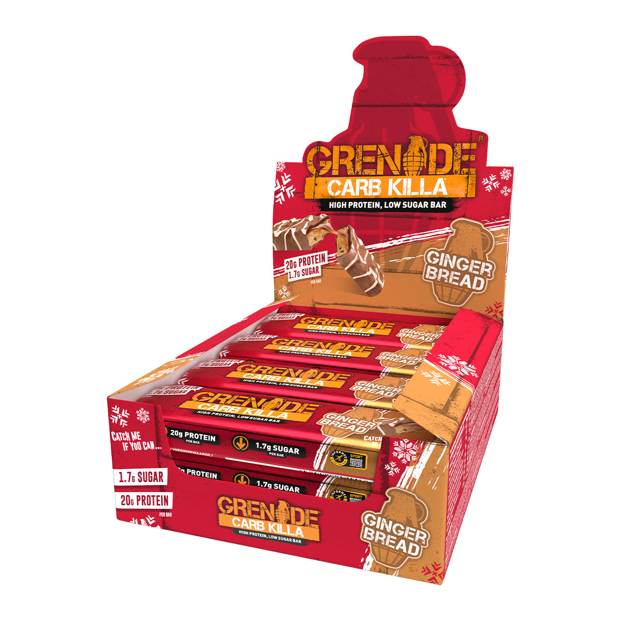 Grenade Protein Bar 12x60g Gingerbread