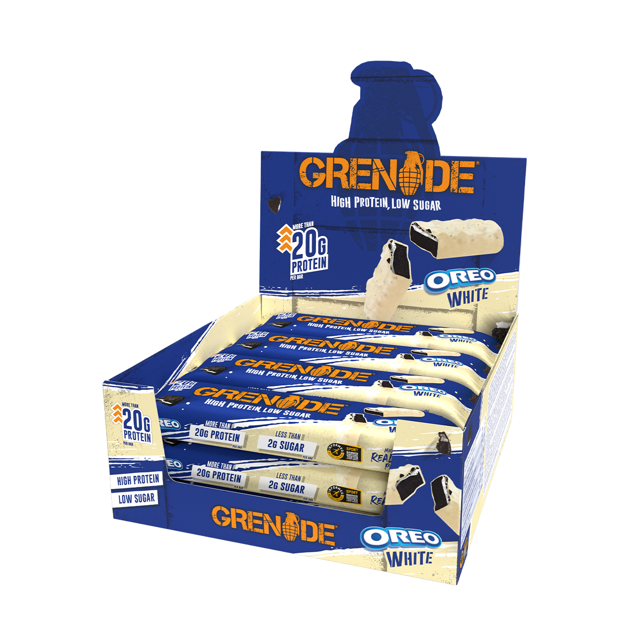 Grenade Protein Bar 12x60g Oreo White