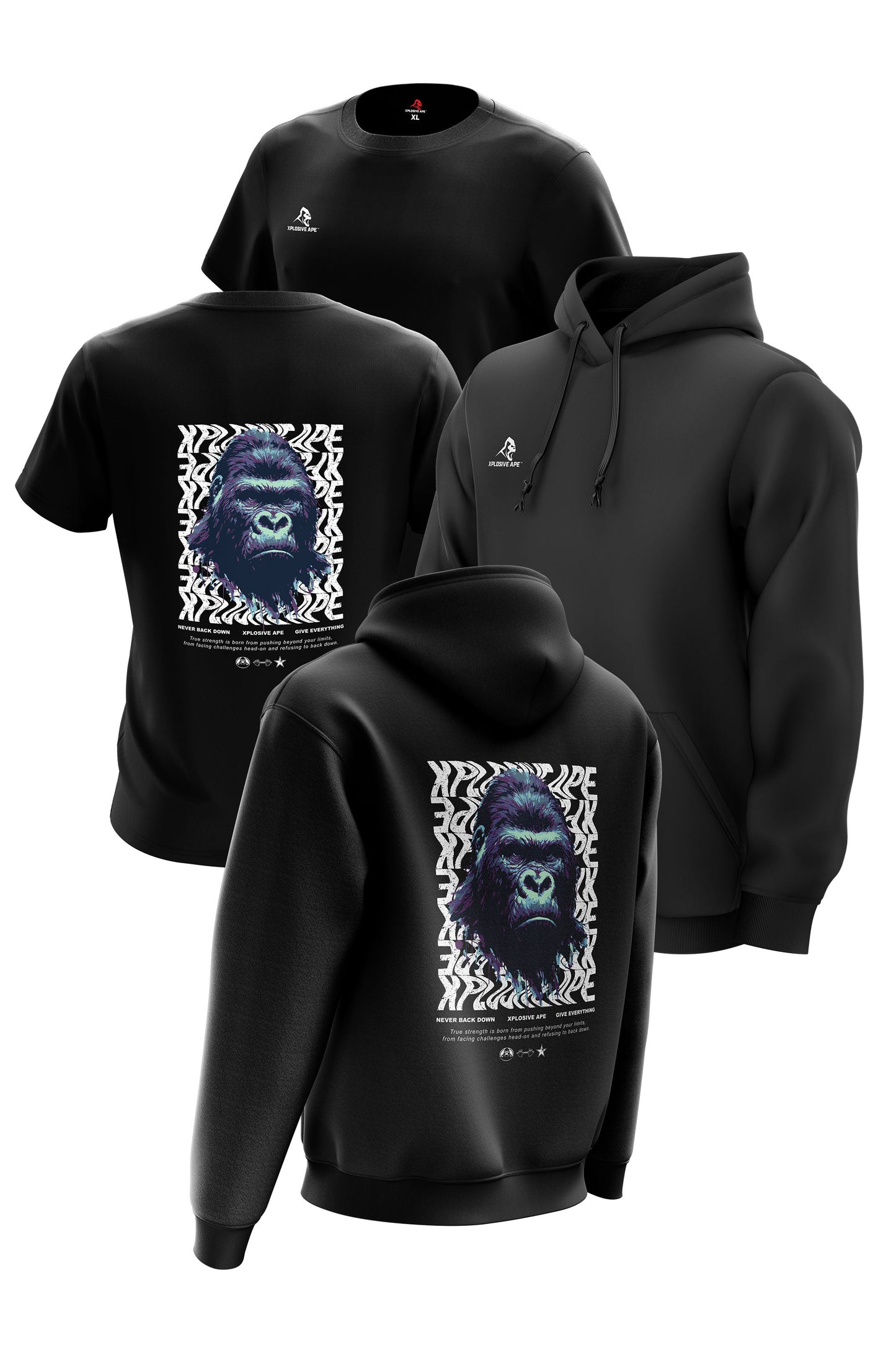XAPE Give Everything Hoodie & Tee Combo - Black