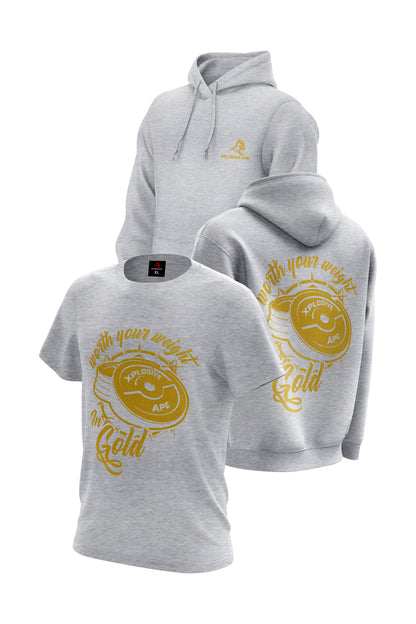 XAPE Glitters Hoodie & Tee Combo - Sports Grey