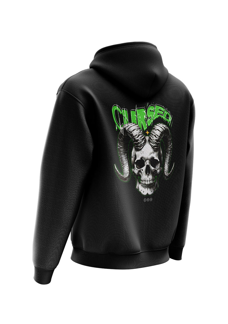 Untold Studios Gothic Cursed Skull Hoodie - Black