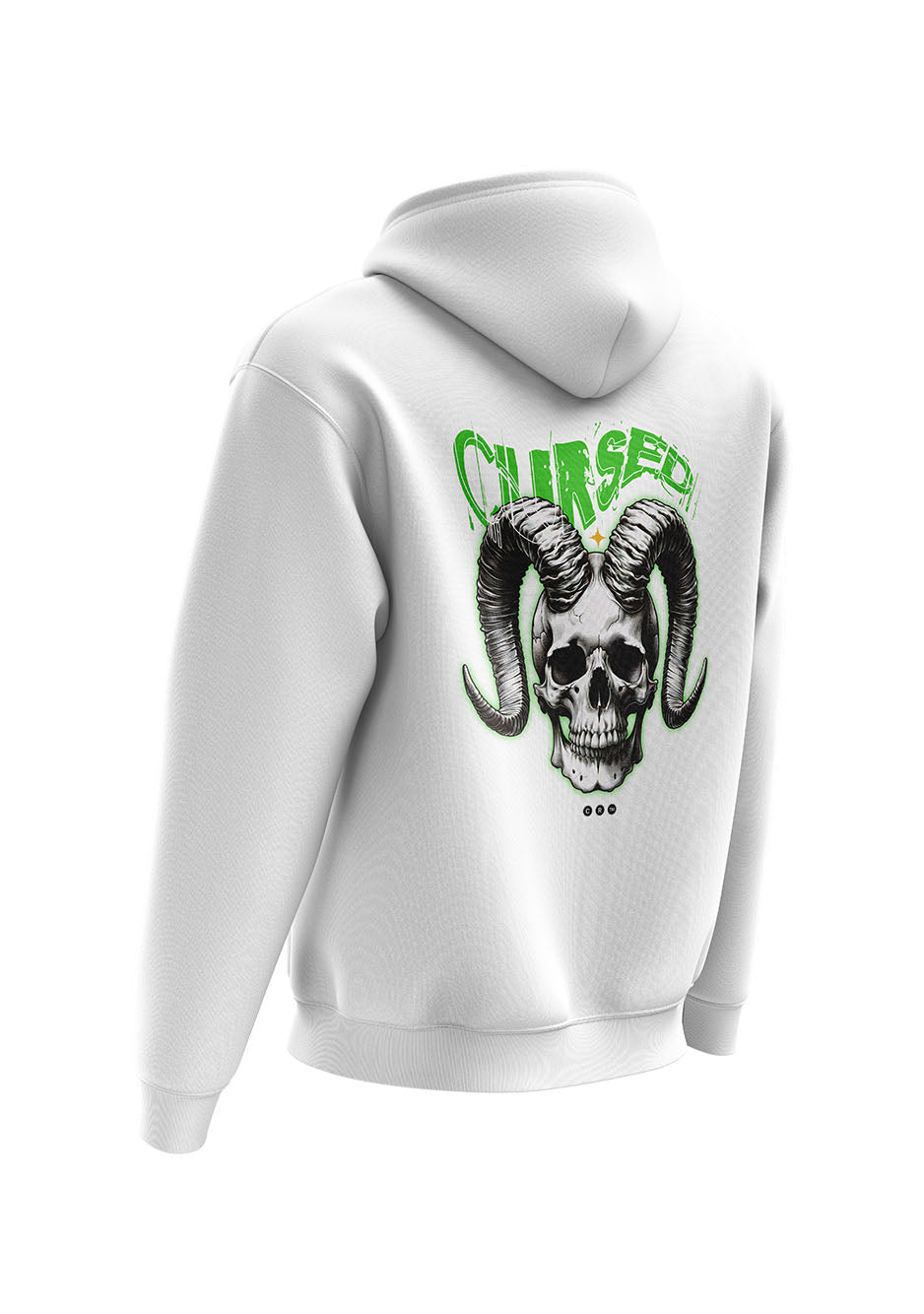 Untold Studios Gothic Cursed Skull Hoodie - White