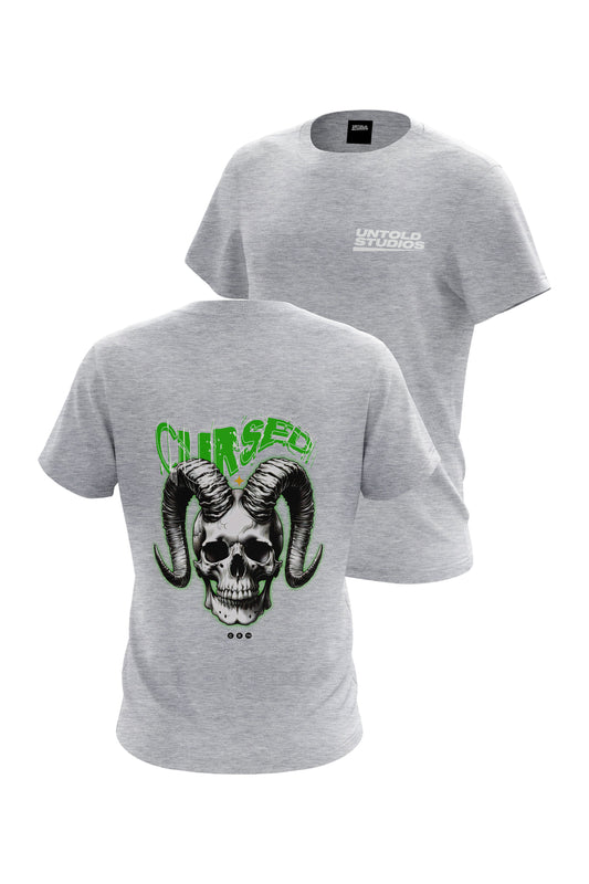 Untold Studios Gothic Cursed Skull Tee - Grey