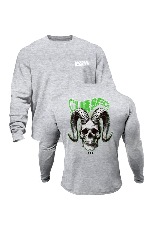 Untold Studios Gothic Cursed Skull Sweatshirt - Grey