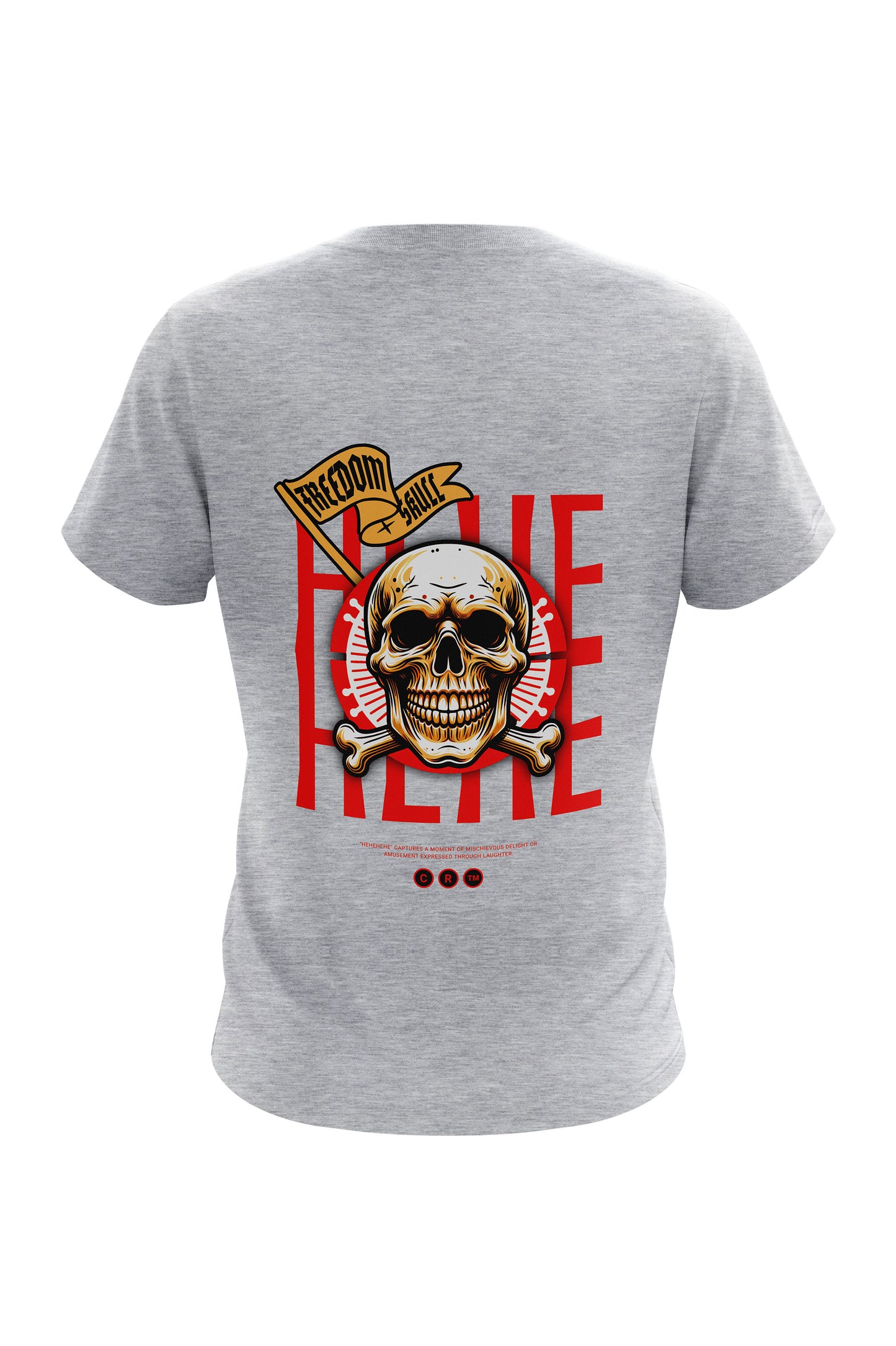 Untold Studios Gothic Freedom Skull Tee - Grey