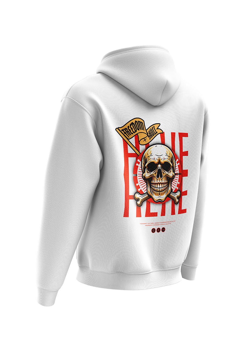 Untold Studios Gothic Freedom Skull Hoodie - White