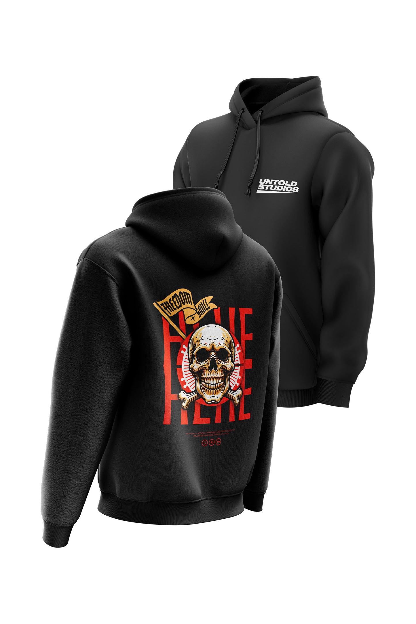 Untold Studios Gothic Freedom Skull Hoodie - Black